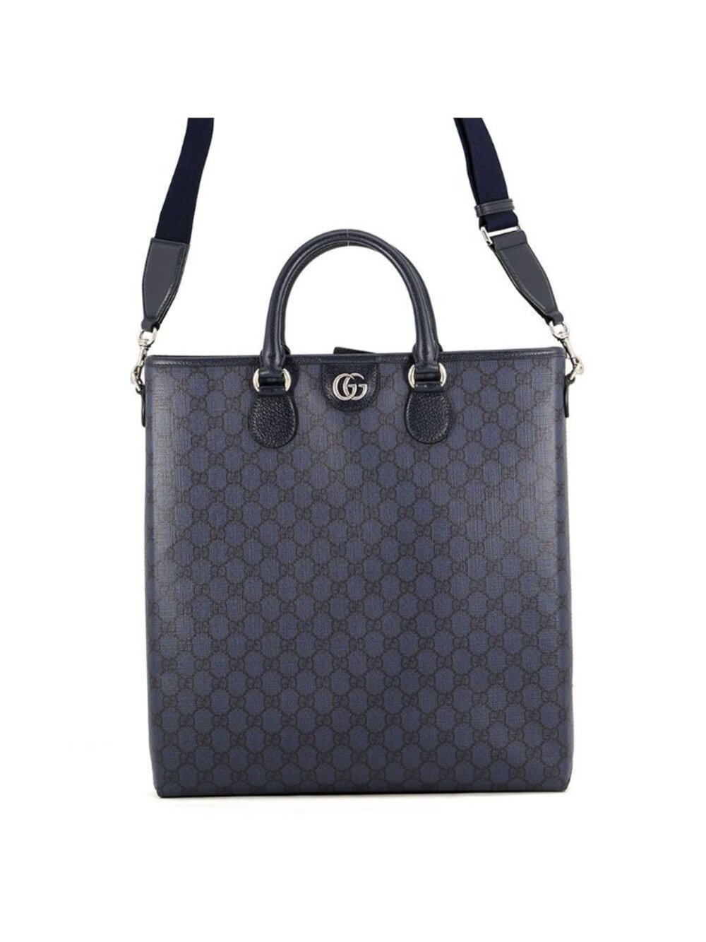 Gucci Tote GG Supreme Medium Leather 2-Way Shoulder Bag